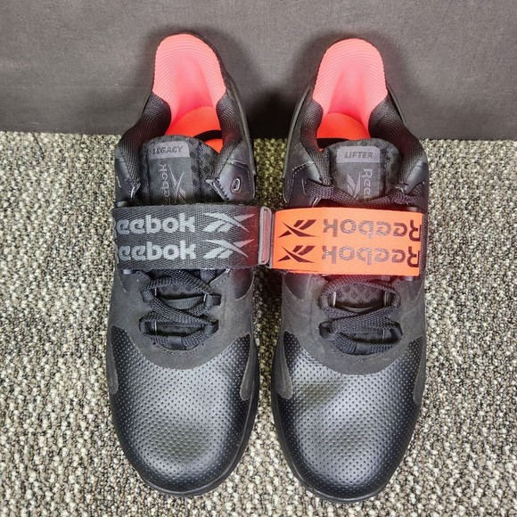 Reebok Legacy Lifter II Mens Size 8 Black Weightlifting Workout Fitness Shoes - Picture 8 of 15